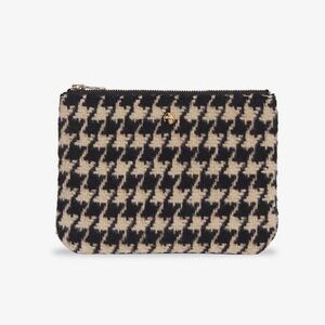 Anine Bing Wool Houndstooth Print Pouch